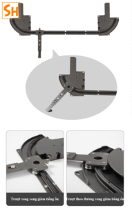 Phụ kiện cửa lùa cánh gập góc rộng 260 độ không ray YG295 21
