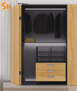 Phụ kiện cửa lùa cánh gập góc rộng 260 độ không ray YG295 11