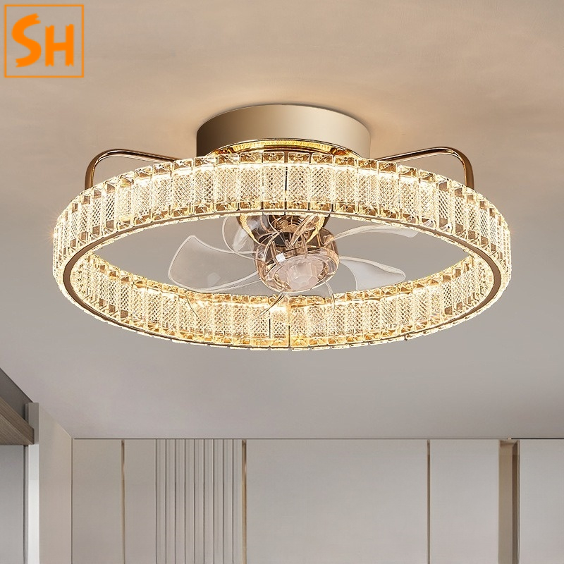 Quạt trần đèn pha lê ZHL8048