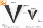Tay nắm kéo tủ hợp kim chữ V ấn tượng SH6408 2