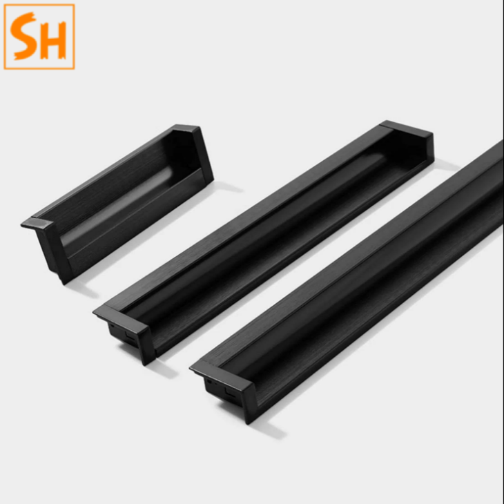 Tay nắm tủ âm hợp kim nhôm tối giản SH2267PM