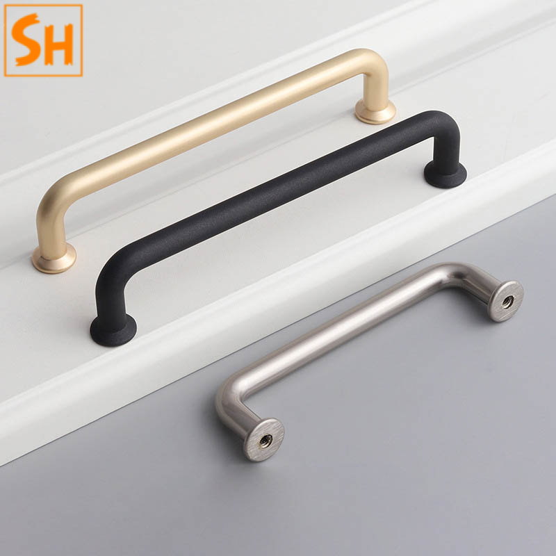 Tay nắm tủ hợp kim kẽm bo tròn chữ U SHK9019 Tay nắm tủ hợp kim kẽm bo tròn chữ U SHK9019