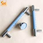 Tay nắm tủ inox phối da đa sắc BXP001 8