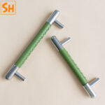 Tay nắm tủ inox phối da đa sắc BXP001 9