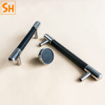 Tay nắm tủ inox phối da đa sắc BXP001 10