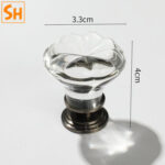 Núm tay nắm tủ pha lê hình bông hoa LSH3021