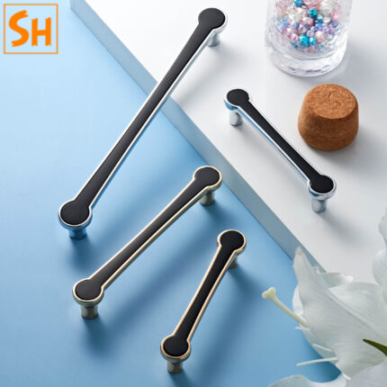 Tay nắm tủ hợp kim kẽm hiện đại tối giản YY6566-1 Tay nắm tủ hợp kim kẽm hiện đại tối giản YY6566
