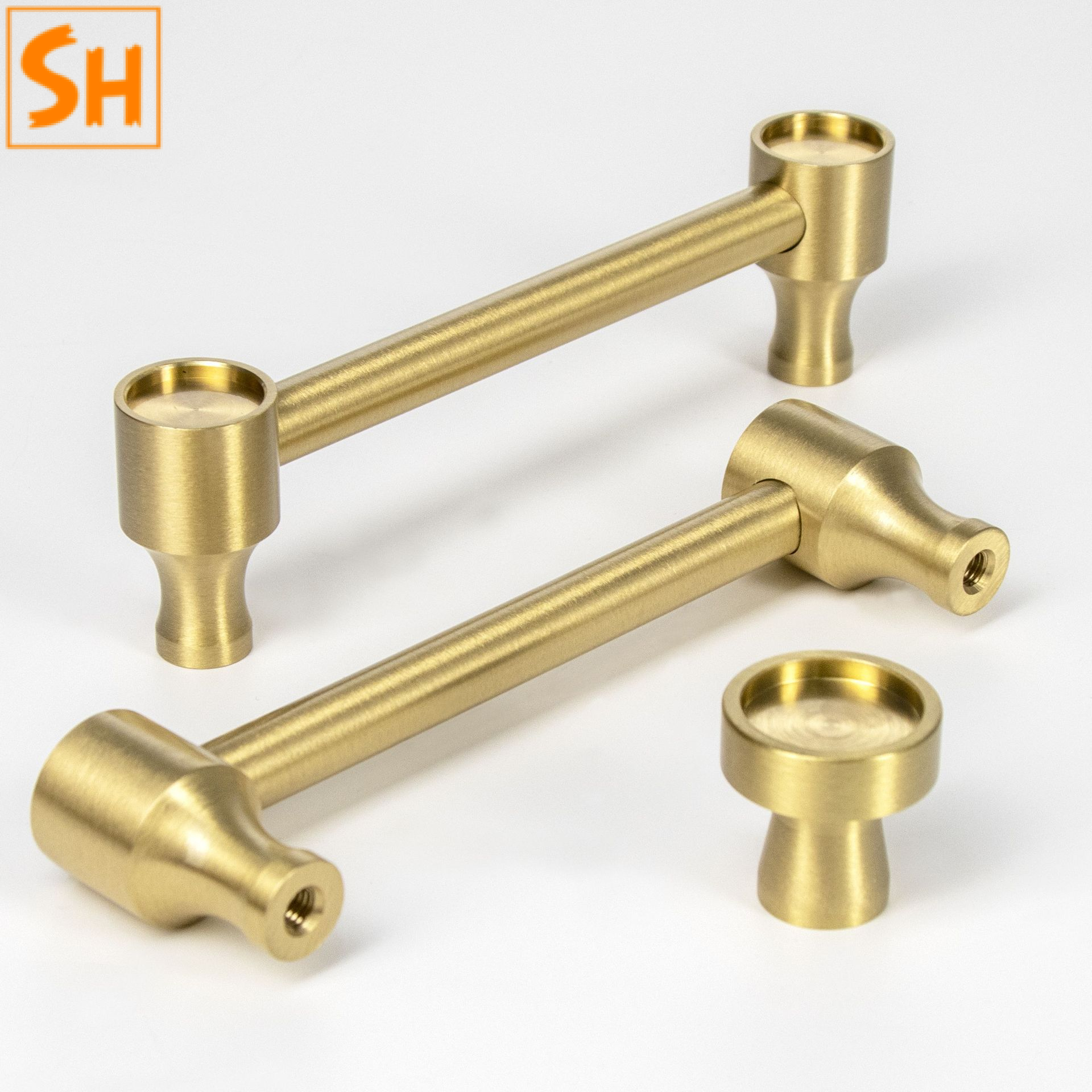 Tay nắm tủ bằng đồng Bắc Âu cao cấp HX0046 Tay nắm tủ bằng đồng Bắc Âu cao cấp HX0046