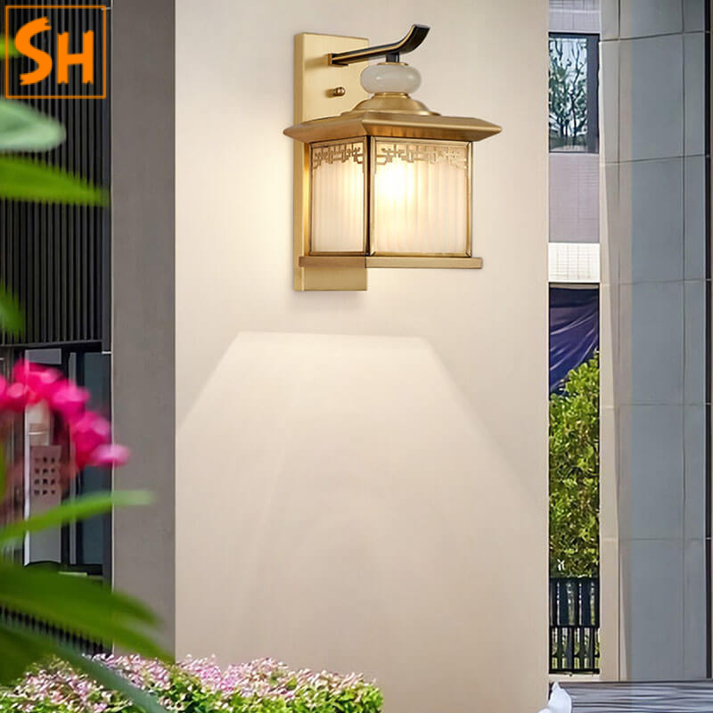 Đèn tường đồng chao thủy tinh tân cổ điển SH6778 Đèn tường đồng chao thủy tinh tân cổ điển SH6778