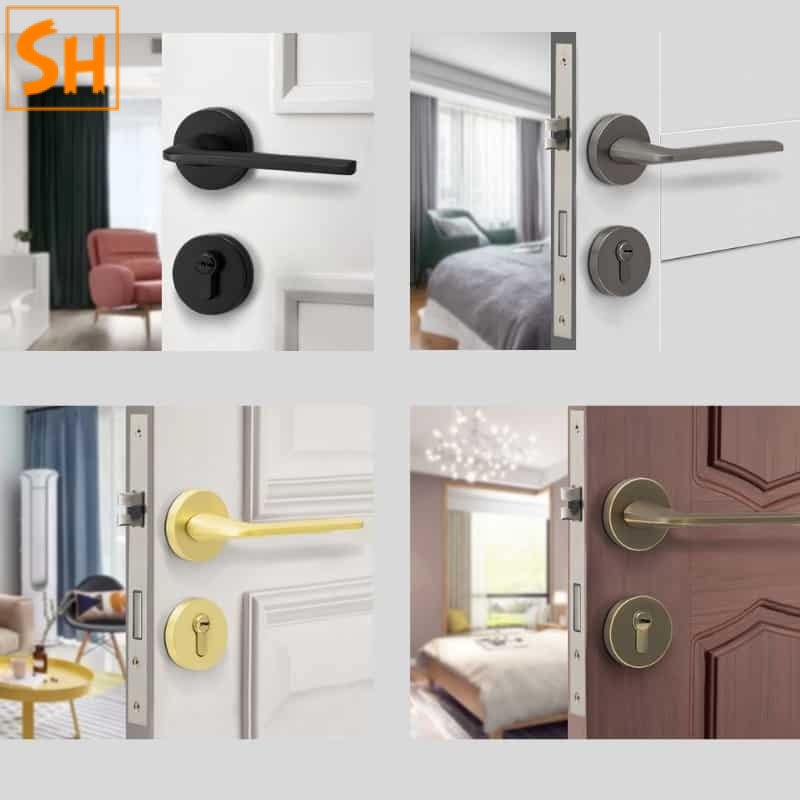 Khóa cửa tay gạt bằng đồng thau cao cấp CS01-218
