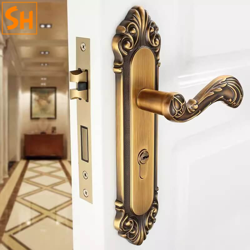 Khóa cửa phòng họa tiết nghệ thuật cổ điển SH6665 Khóa cửa phòng họa tiết nghệ thuật cổ điển SH6665