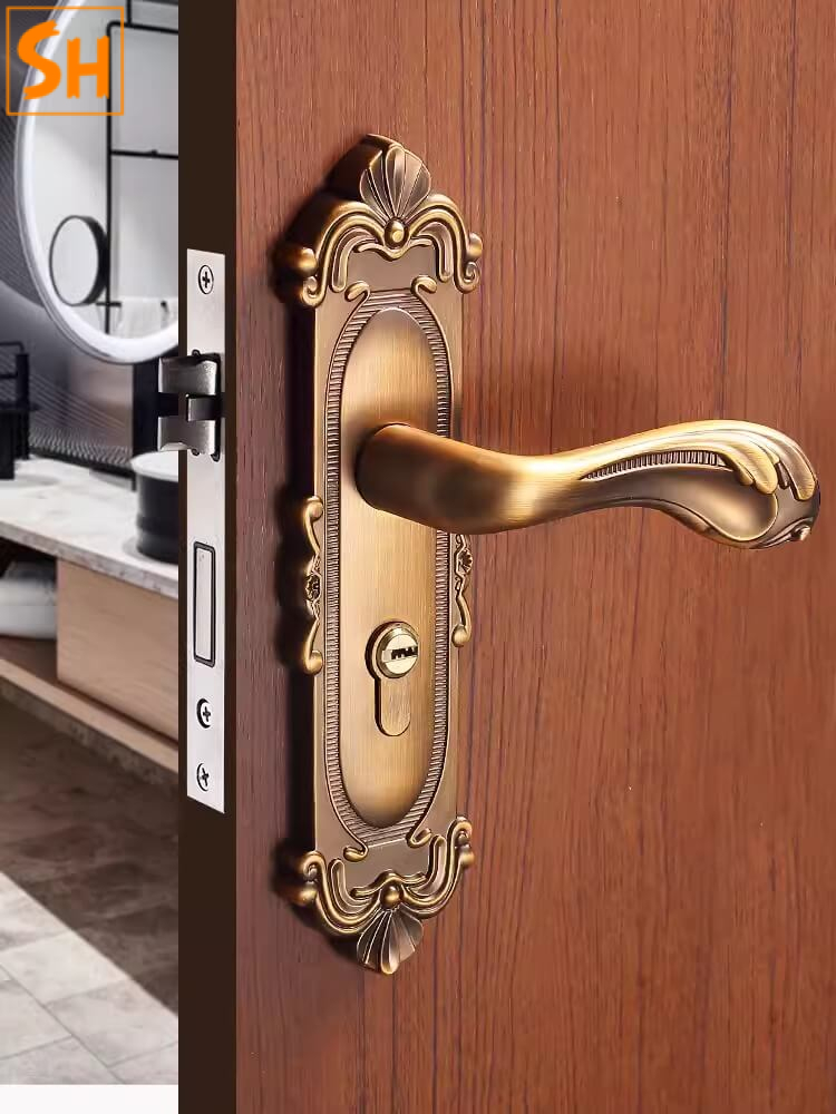 Khóa cửa phòng hợp kim kẽm châu Âu Vintage SHZ256 Khóa cửa phòng hợp kim kẽm châu Âu Vintage SHZ256