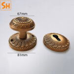 Khóa cửa kiểu dáng tròn họa tiết nổi bật SH133Q A