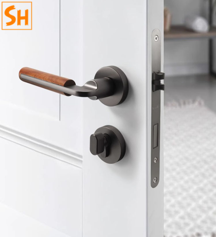 Khóa cửa phòng tay gạt phối gỗ nhập SH1077 Khóa cửa phòng tay gạt phối gỗ nhập SH1077