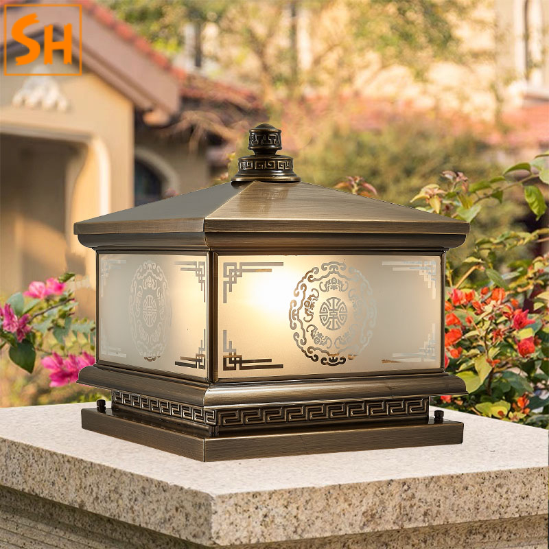 Đèn trụ cổng năng lượng mặt trời SH4355 Đèn trụ cổng năng lượng mặt trời SH4355