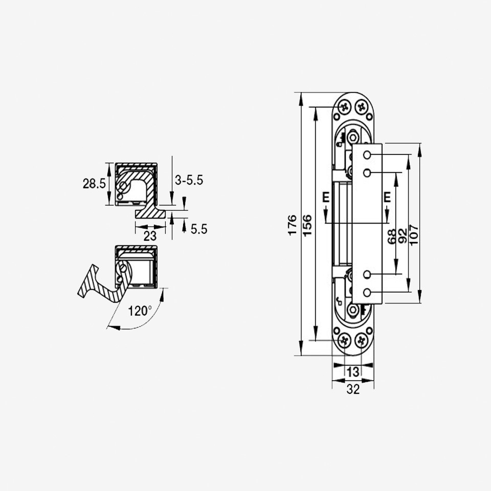 Bản Lề Âm Điều Chỉnh 3D Màu Đen Hafele 927.03.043 7