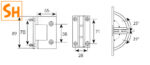 Bản lề kính tường phòng tắm góc 90º DL-B022 3