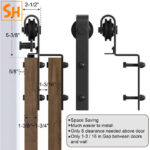 Ray trượt barn door bypass cánh so le bánh nhỏ RT2244 6