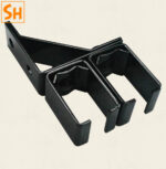 Bộ ray trượt barn door bypass đen so le RT7697 7