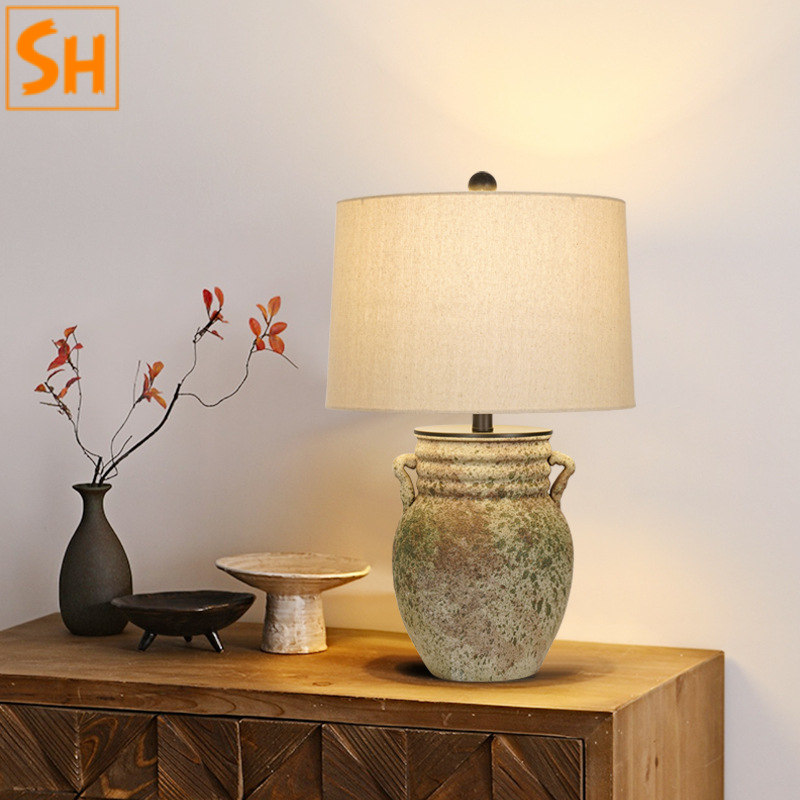 Đèn bàn đầu giường gốm sứ mộc mạc SHX269