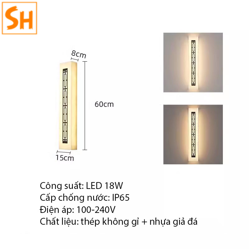 Đèn ốp tường ngoài trời bằng đá cẩm thạch WA7295 7