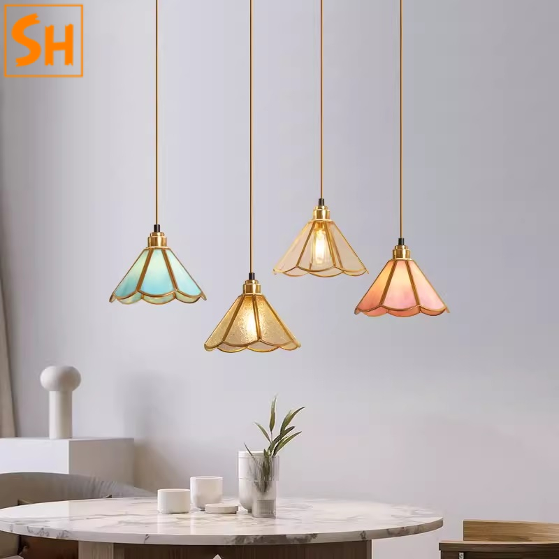 Đèn thả thủy tinh hình nón đa màu SHL0303 Đèn thả thủy tinh hình nón đa màu SHL0303 – ảnh đại diện