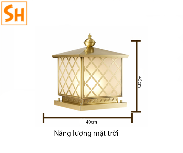 Đèn trụ cột đồng hình học sáng tạo SH4560 7