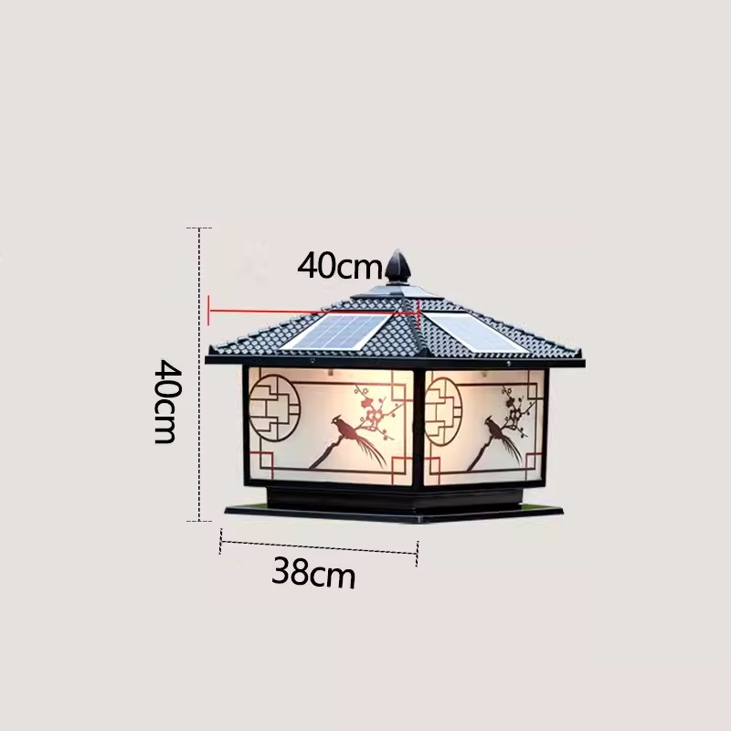 Đèn trụ cổng chống nước chim hồng tước SH6076 7