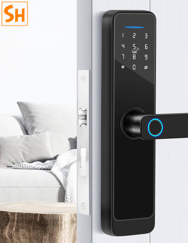 Khóa cửa điện tử vân tay thông minh tích hợp GJ7366 6