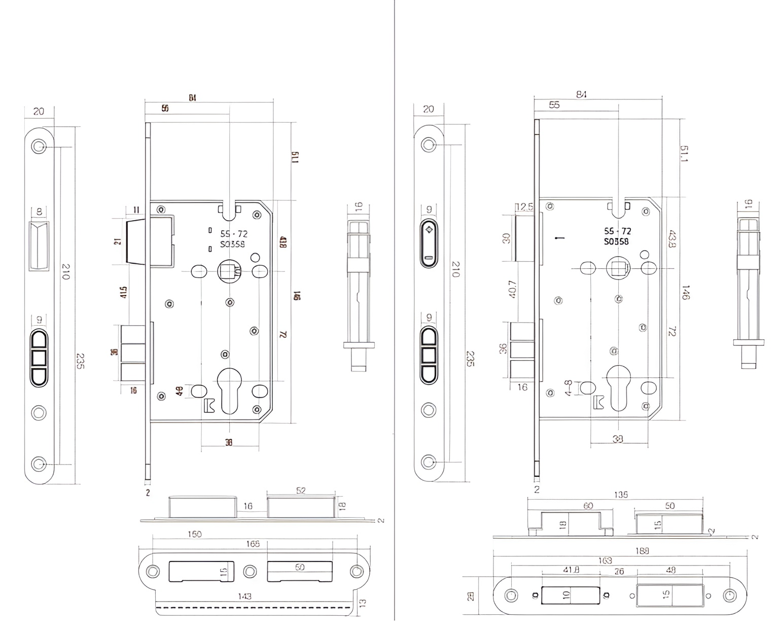 Khóa cửa tay gạt ốp gỗ tự nhiên hiện đại SHI3946 14