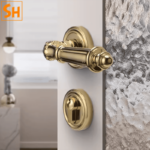 Khóa cửa tay gạt hoa văn cổ điển bằng đồng MK5231 9