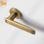 Khóa cửa tay gạt hợp kim cổ điển Á Đông VF88005 7
