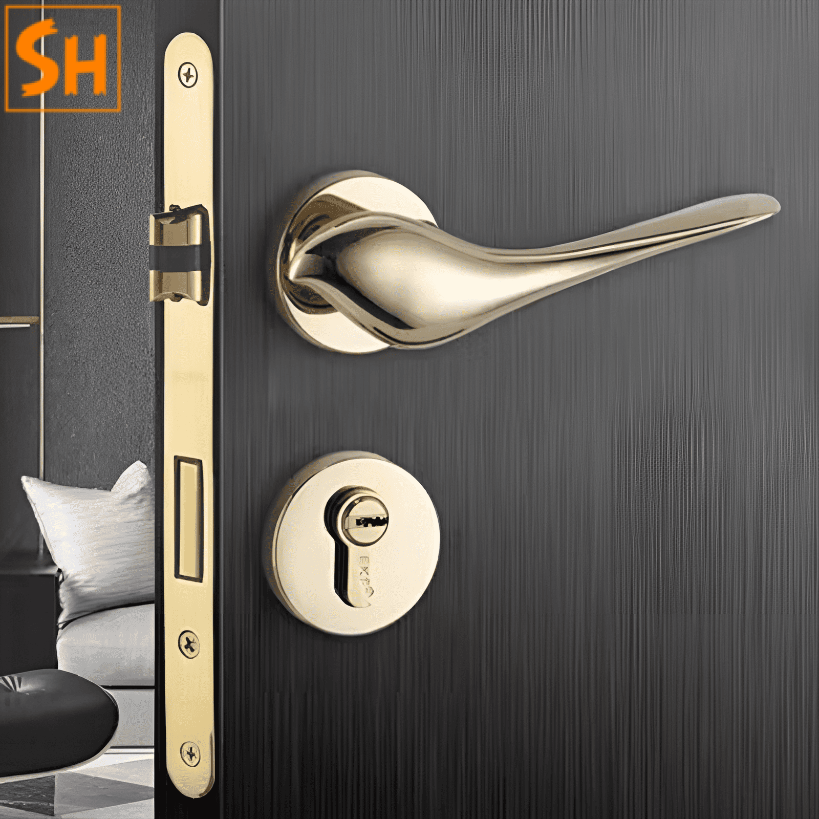 Khóa cửa phòng ngủ tay gạt hình chú chim SHF7523 Khóa cửa phòng ngủ tay gạt hình chú chim SHF7523