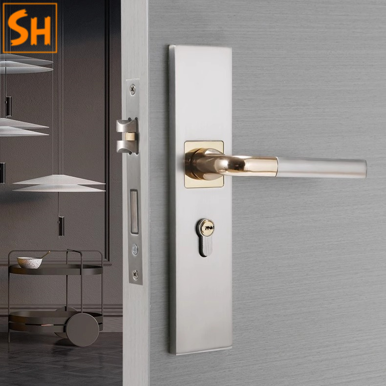 Khóa cửa tay gạt cạnh vuông hiện đại SHXX0303 Khóa cửa tay gạt cạnh vuông hiện đại SHXX0303