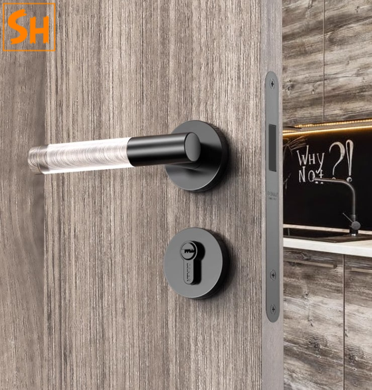 Khóa cửa tay gạt pha lê kiểu Châu Âu DA4712 Khóa cửa tay gạt pha lê kiểu Châu Âu DA4712