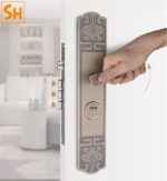 Khóa tay gạt hợp kim cổ điển kiểu Á Đông GY6217 6