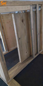 Khung chịu lực cho ray trượt barn door đơn RT9886 7