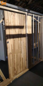 Khung chịu lực cho ray trượt barn door đơn RT9886 8