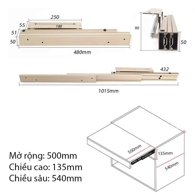 Phụ kiện tủ bàn thông minh mở rộng GN019 11