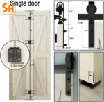 Ray trượt barn door cánh xếp đơn bi-folding RT751 8