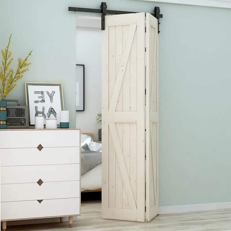 Ray trượt barn door cánh xếp đơn bi-folding RT751 5