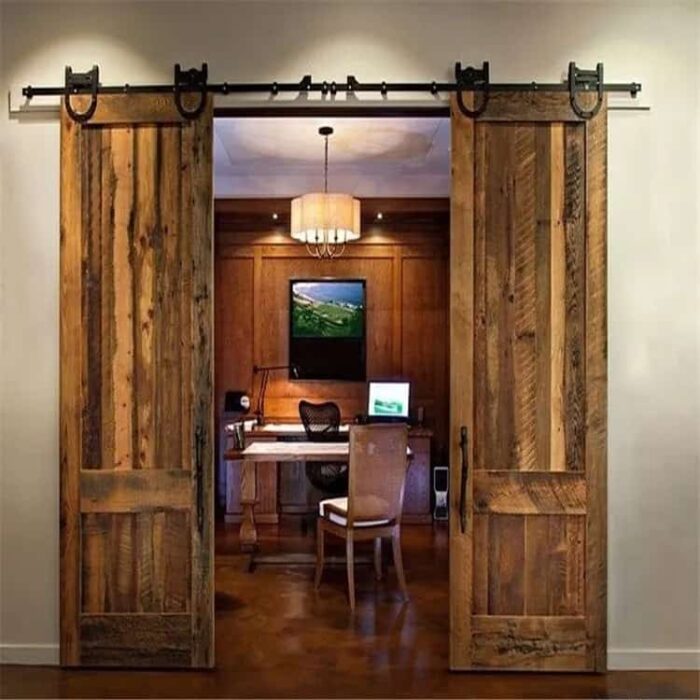 Ray trượt barn door chân chữ U cánh phẳng đơn RT7089 8