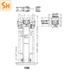 Khung chịu lực cho ray trượt barn door đơn RT9886 9