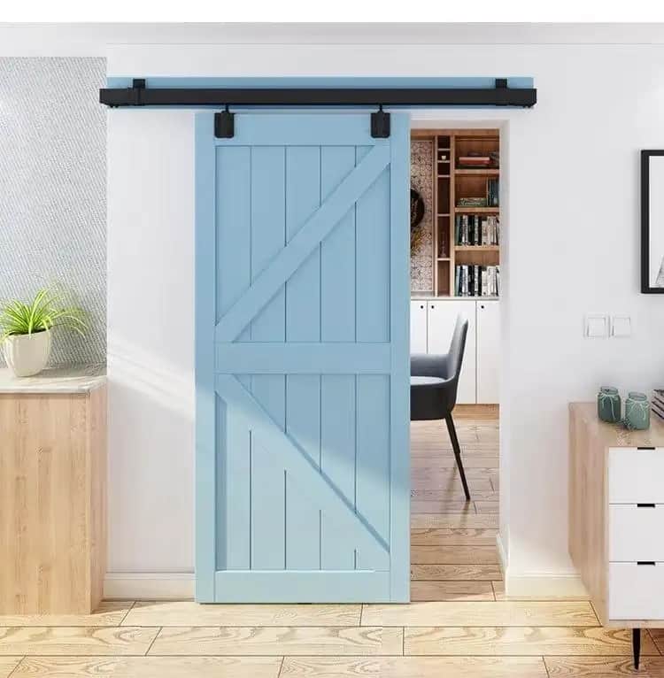 Ray trượt barn door cánh phẳng đơn giấu bánh RT5650 6