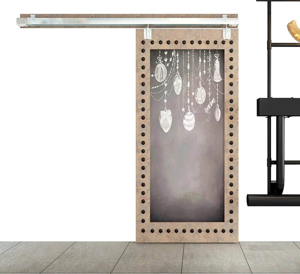 Ray trượt barn door cánh phẳng đơn giấu bánh RT5650 7