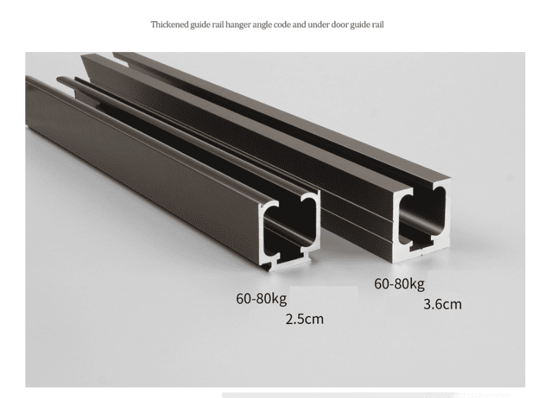 Bộ ray trượt cửa lùa treo giảm chấn 2 đầu DFL-P094 12