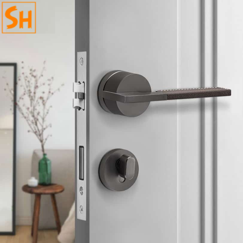 Khoá cửa tay gạt bọc da hiện đại hợp kim kẽm SH.A01-020 Khoá cửa tay gạt bọc da hiện đại hợp kim kẽm SH.A01-020