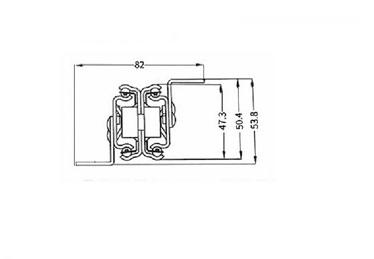 Ray bi 3 tầng kéo dài cho tủ cầu thang GS10-14 7