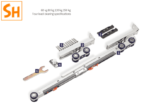 Bộ ray trượt cửa lùa treo giảm chấn 2 đầu DFL-P094 11