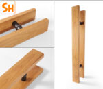 Tay nắm cửa kính cao cấp bằng gỗ sồi DOR5694 24